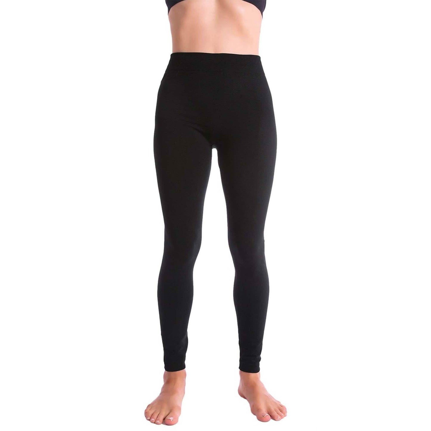 Womens Premium Fleece Lined Leggings 5 Pack For Winter