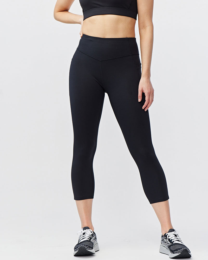 Go Again Womens Cropped Leggings For High Performance Training