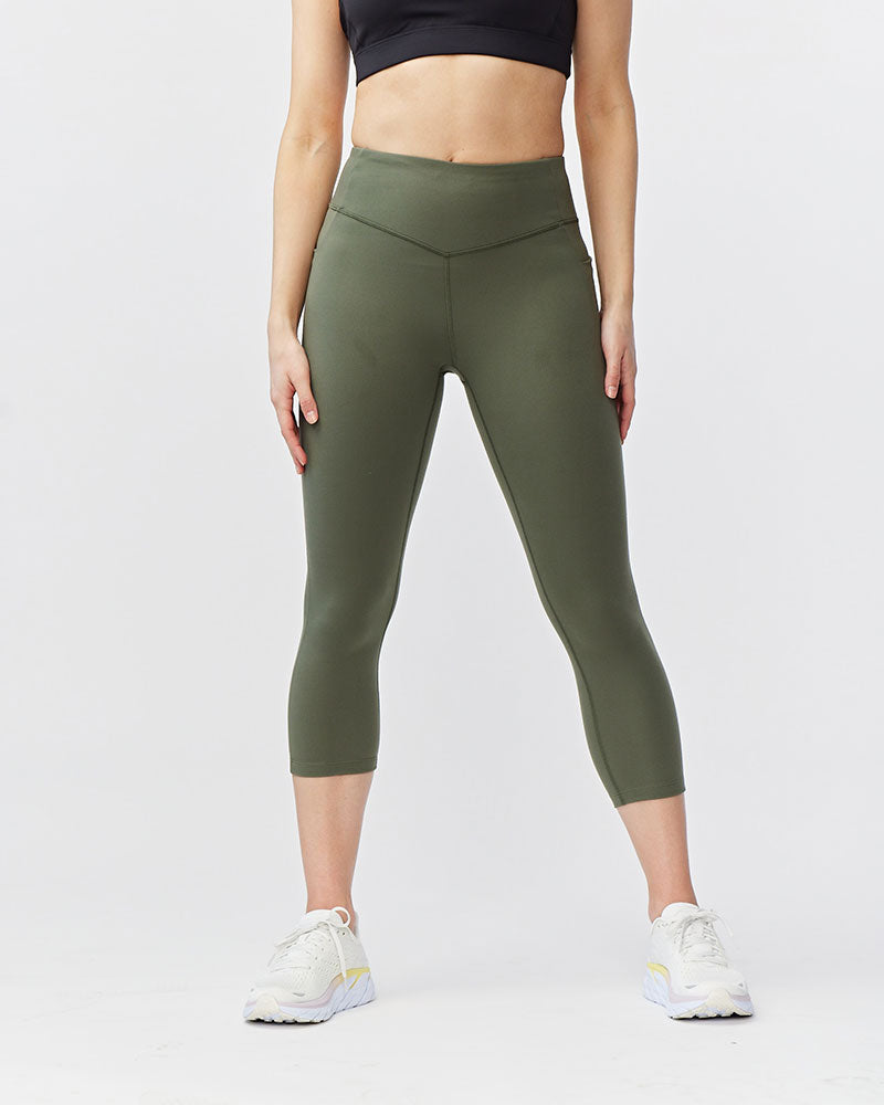 Go Again Womens Cropped Leggings For High Performance Training