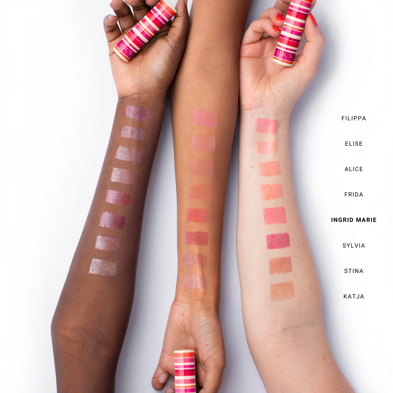IDUN Minerals Creme Lipstick Ultra Creamy Semi Transparent Finish
