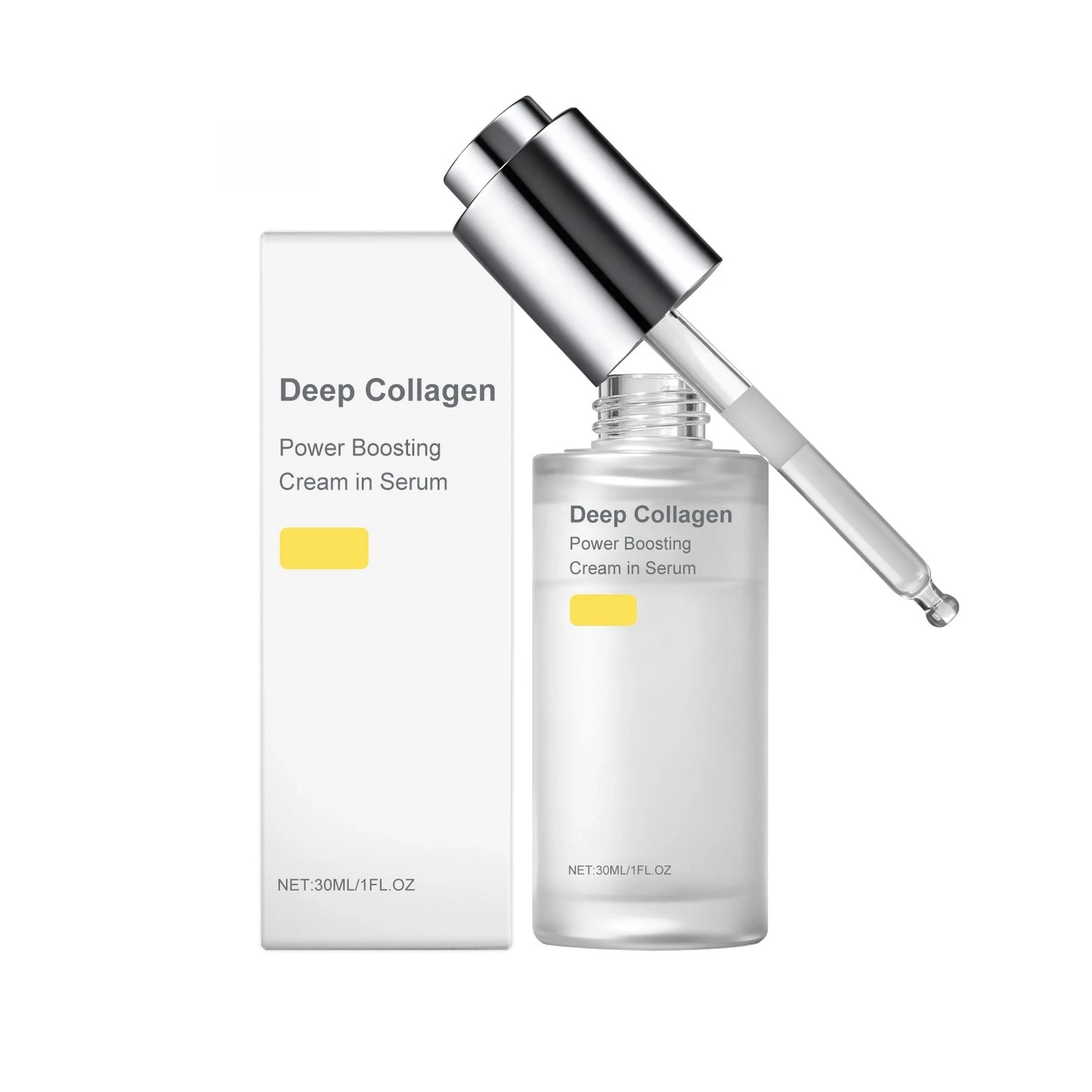 Deep Collagen Power Boosting Cream In Serum,Korean Glass Skin Care,Facial Intensive Moisturizing Hydrating Elasticity Ampoule